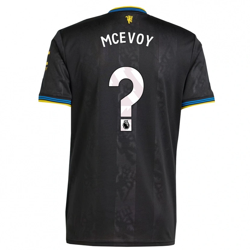 Danxen Homme Maillot Jay Mcevoy #0 Noir Jaune Bleu Troisieme 2025/26 T-Shirt