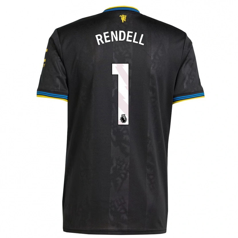 Danxen Homme Maillot Kayla Rendell #1 Noir Jaune Bleu Troisieme 2025/26 T-Shirt