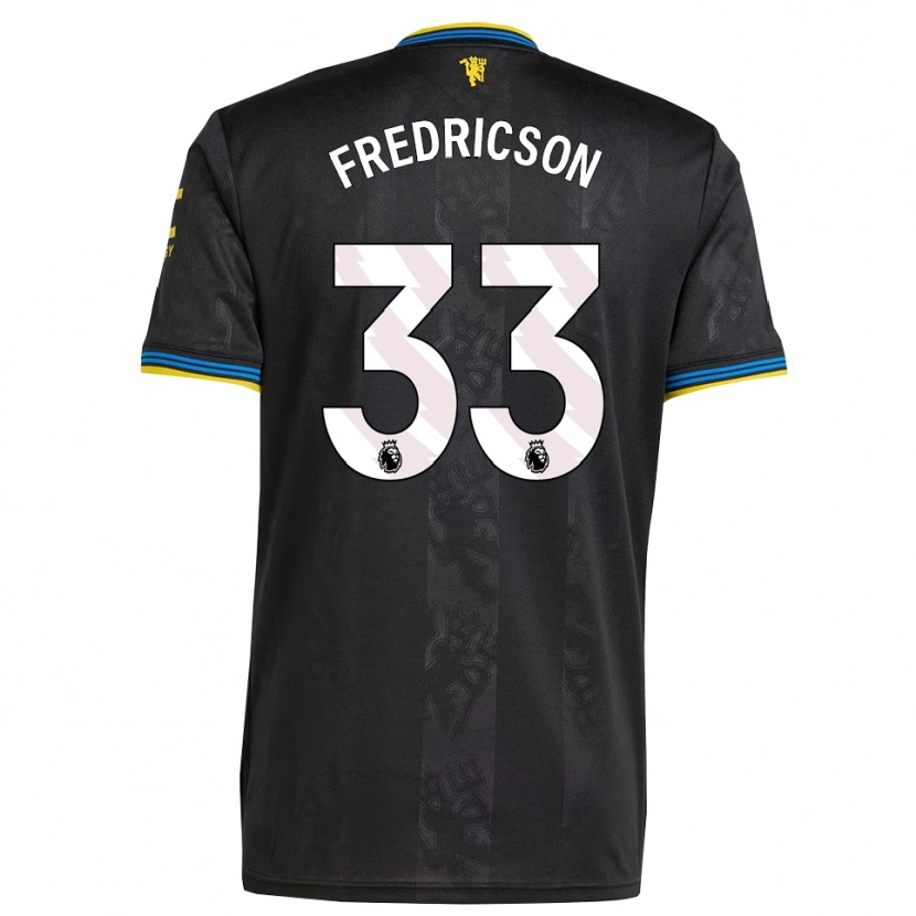 Danxen Homme Maillot Tyler Fredricson #33 Noir Jaune Bleu Troisieme 2025/26 T-Shirt