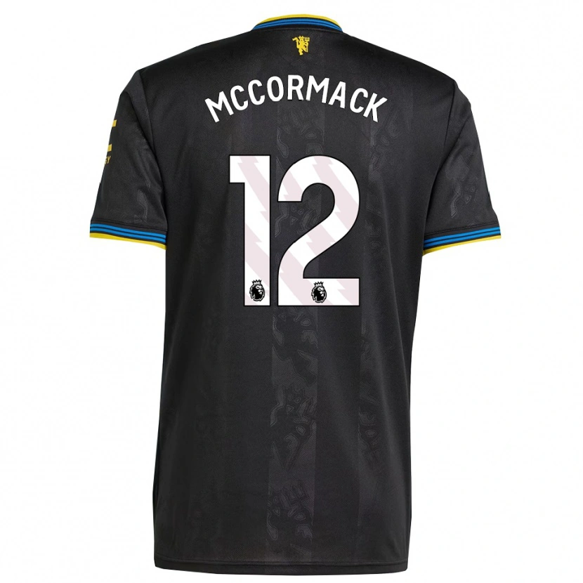 Danxen Homme Maillot Rafe Mccormack #12 Noir Jaune Bleu Troisieme 2025/26 T-Shirt