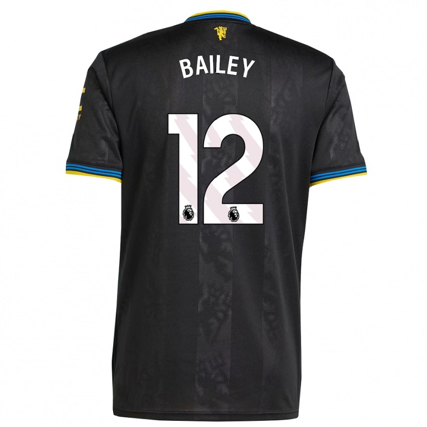 Danxen Homme Maillot James Bailey #12 Noir Jaune Bleu Troisieme 2025/26 T-Shirt