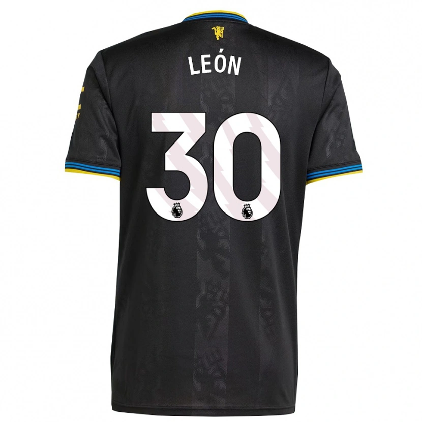 Danxen Homme Maillot Diego León #30 Noir Jaune Bleu Troisieme 2025/26 T-Shirt