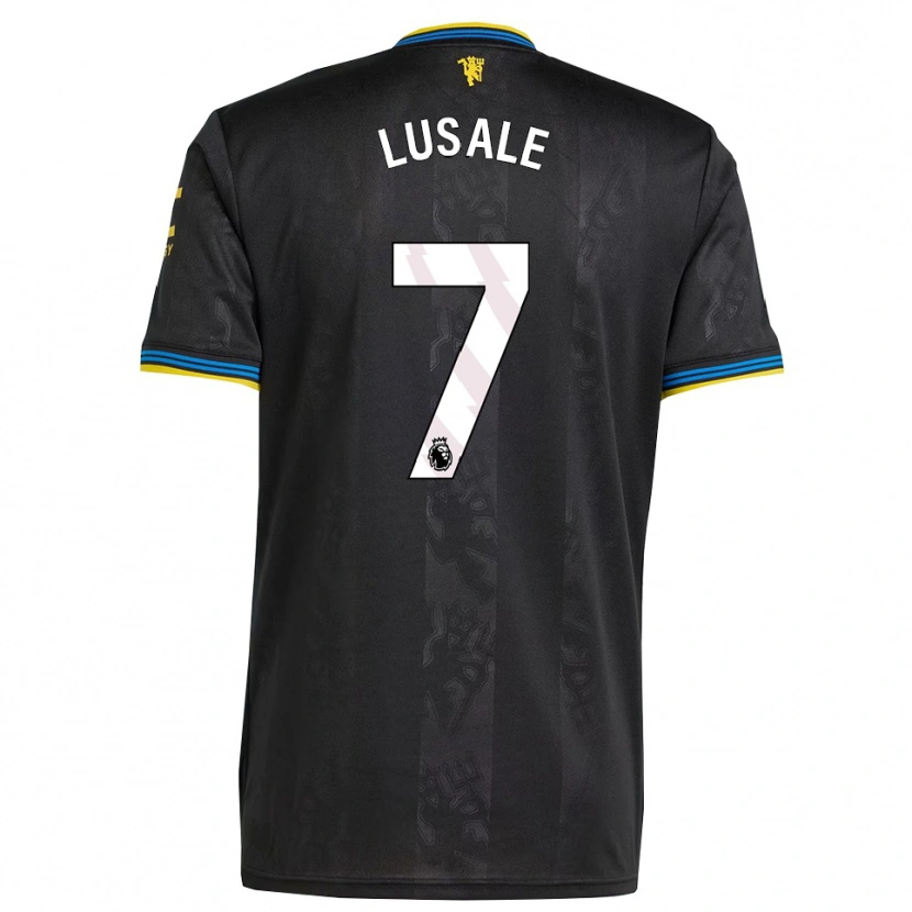 Danxen Homme Maillot Samuel Lusale #7 Noir Jaune Bleu Troisieme 2025/26 T-Shirt