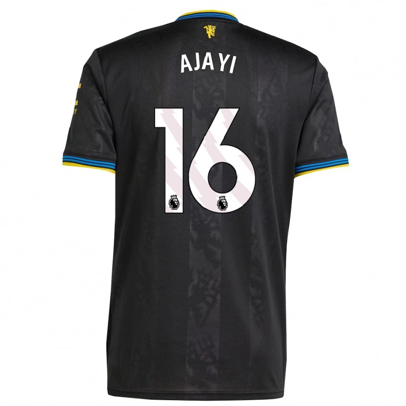 Danxen Homme Maillot Noah Ajayi #16 Noir Jaune Bleu Troisieme 2025/26 T-Shirt