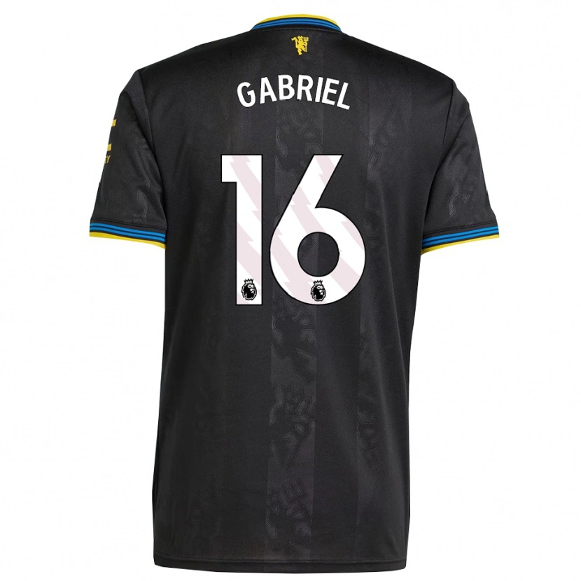 Danxen Homme Maillot Jj Gabriel #16 Noir Jaune Bleu Troisieme 2025/26 T-Shirt