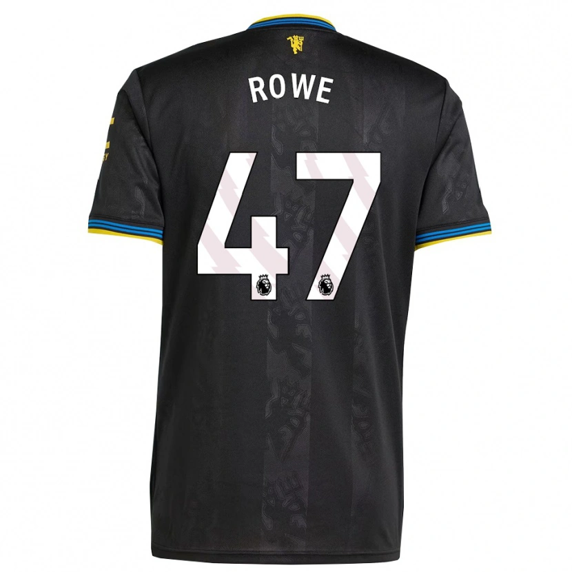 Danxen Homme Maillot Tommy Rowe #47 Noir Jaune Bleu Troisieme 2025/26 T-Shirt