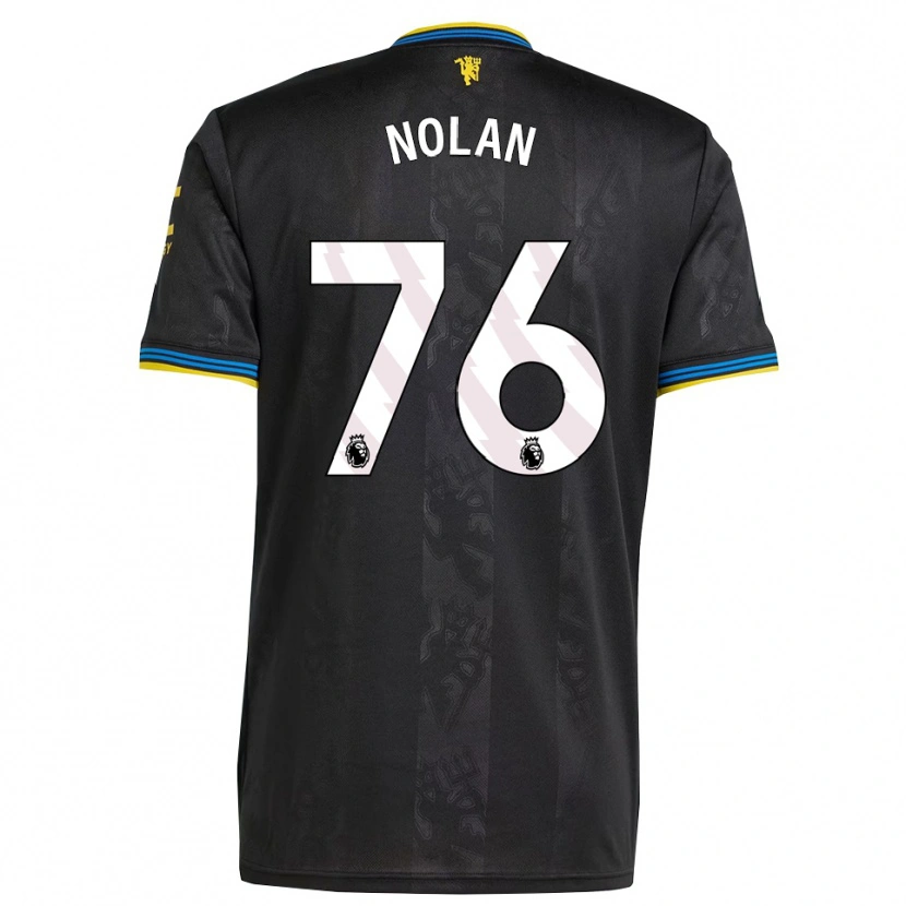 Danxen Homme Maillot James Nolan #76 Noir Jaune Bleu Troisieme 2025/26 T-Shirt
