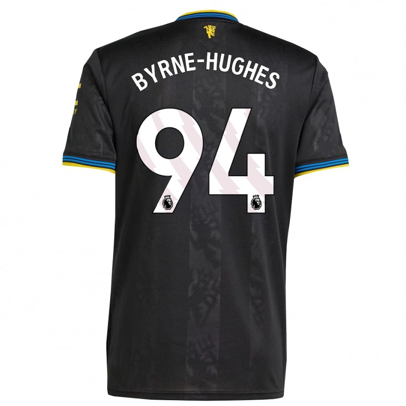 Danxen Homme Maillot Cameron Byrne-Hughes #94 Noir Jaune Bleu Troisieme 2025/26 T-Shirt