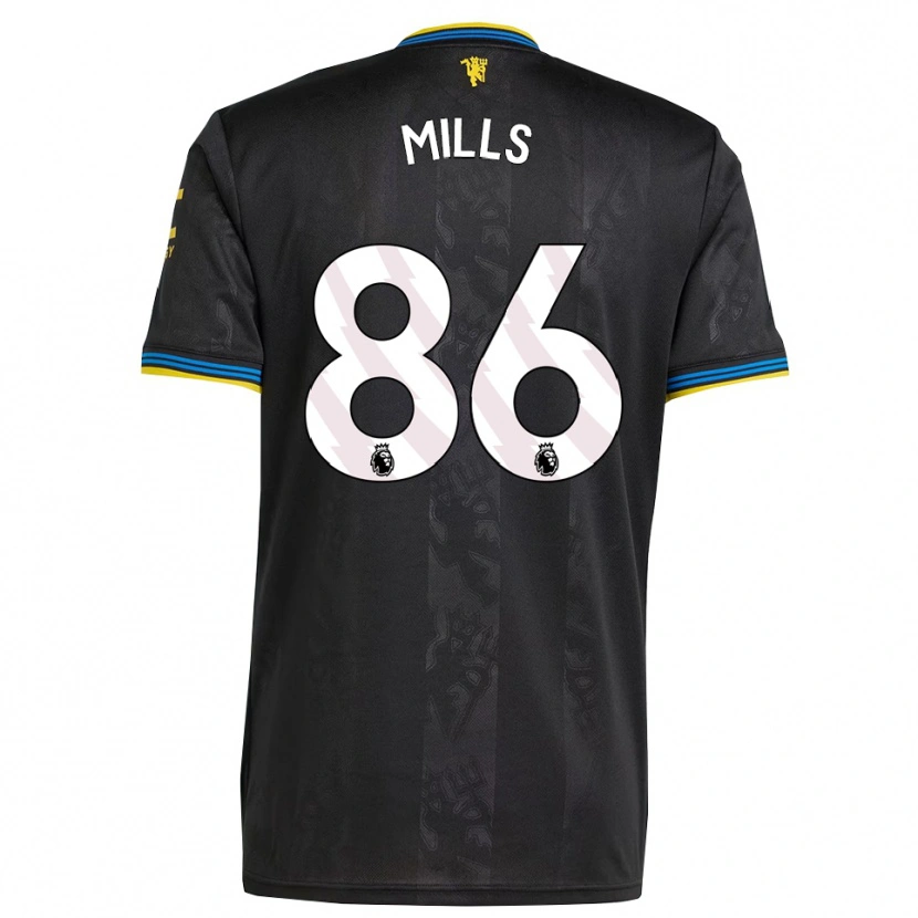 Danxen Homme Maillot Albert Mills #86 Noir Jaune Bleu Troisieme 2025/26 T-Shirt