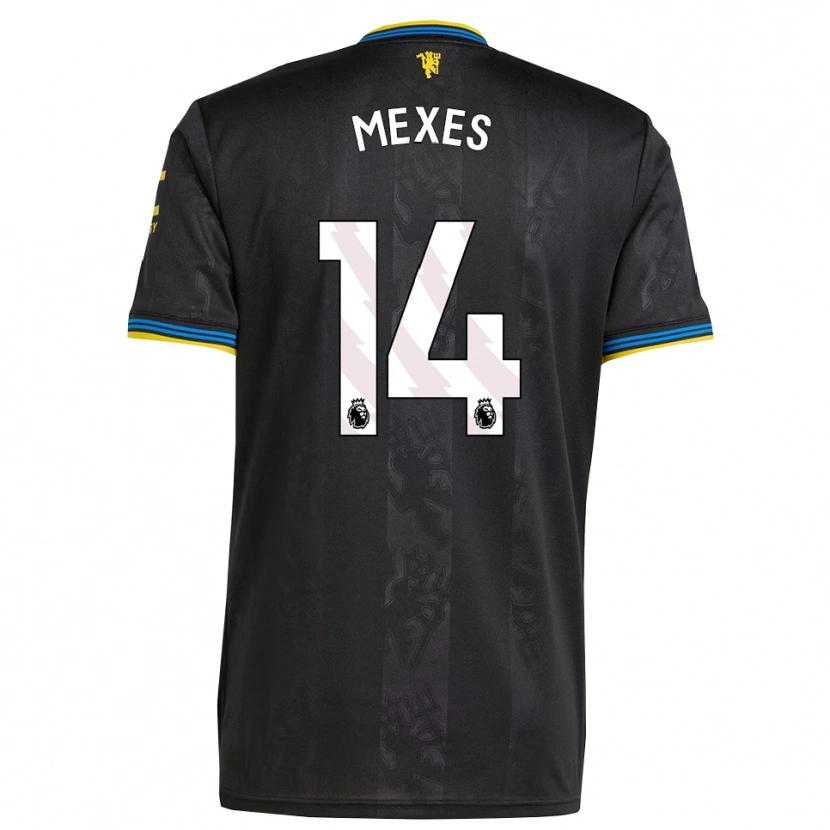 Danxen Homme Maillot Silva Mexes #14 Noir Jaune Bleu Troisieme 2025/26 T-Shirt