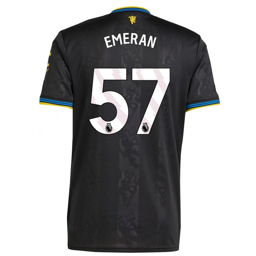 Danxen Homme Maillot Noam Emeran #57 Noir Jaune Bleu Troisieme 2025/26 T-Shirt