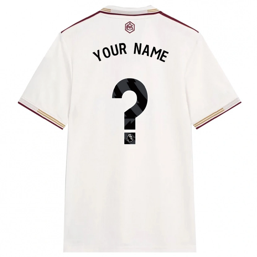 Danxen Homme Maillot Votre Nom #0 Blanc Cassé Bourgogne Troisieme 2025/26 T-Shirt
