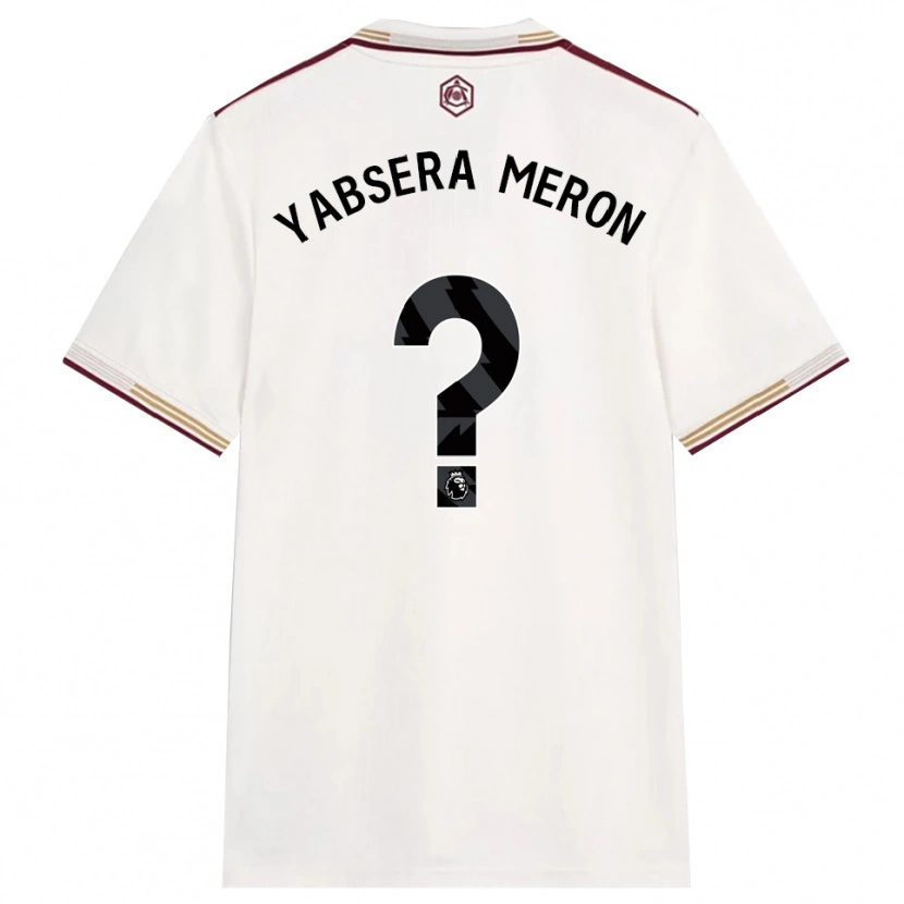 Danxen Homme Maillot Yabsera Meron #0 Blanc Cassé Bourgogne Troisieme 2025/26 T-Shirt