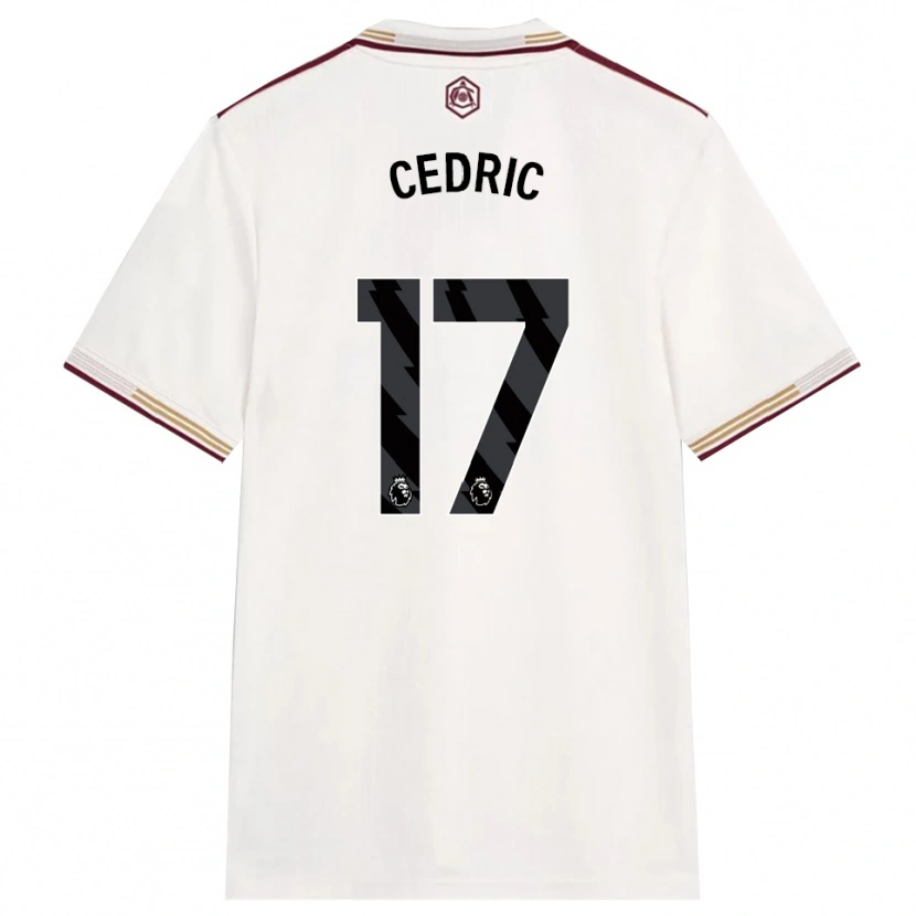 Danxen Homme Maillot Cedric Soares #17 Blanc Cassé Bourgogne Troisieme 2025/26 T-Shirt