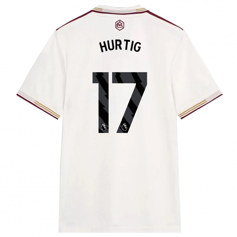 Danxen Homme Maillot Lina Hurtig #17 Blanc Cassé Bourgogne Troisieme 2025/26 T-Shirt