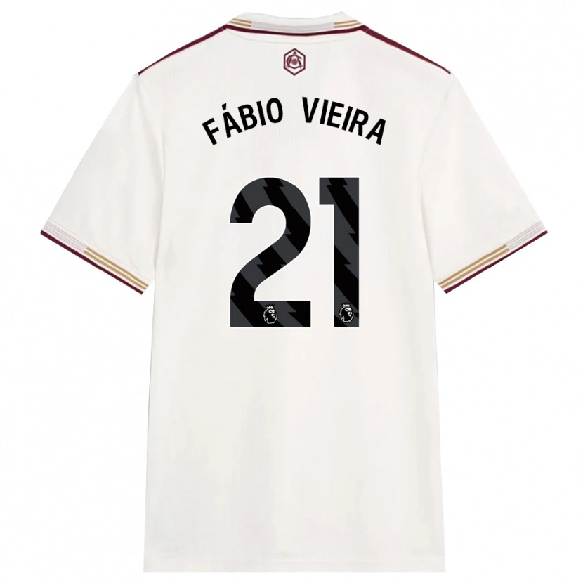 Danxen Homme Maillot Fábio Vieira #21 Blanc Cassé Bourgogne Troisieme 2025/26 T-Shirt