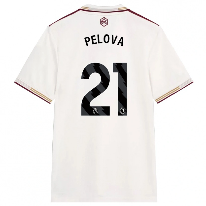 Danxen Homme Maillot Victoria Pelova #21 Blanc Cassé Bourgogne Troisieme 2025/26 T-Shirt