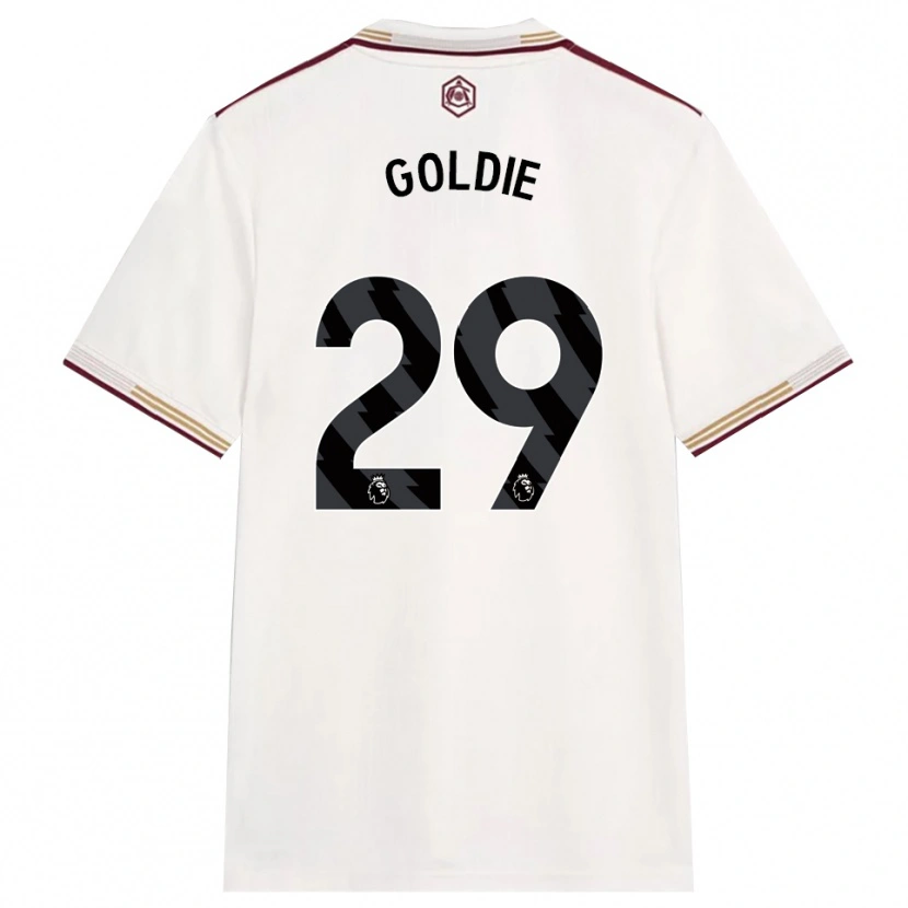Danxen Homme Maillot Teyah Goldie #29 Blanc Cassé Bourgogne Troisieme 2025/26 T-Shirt