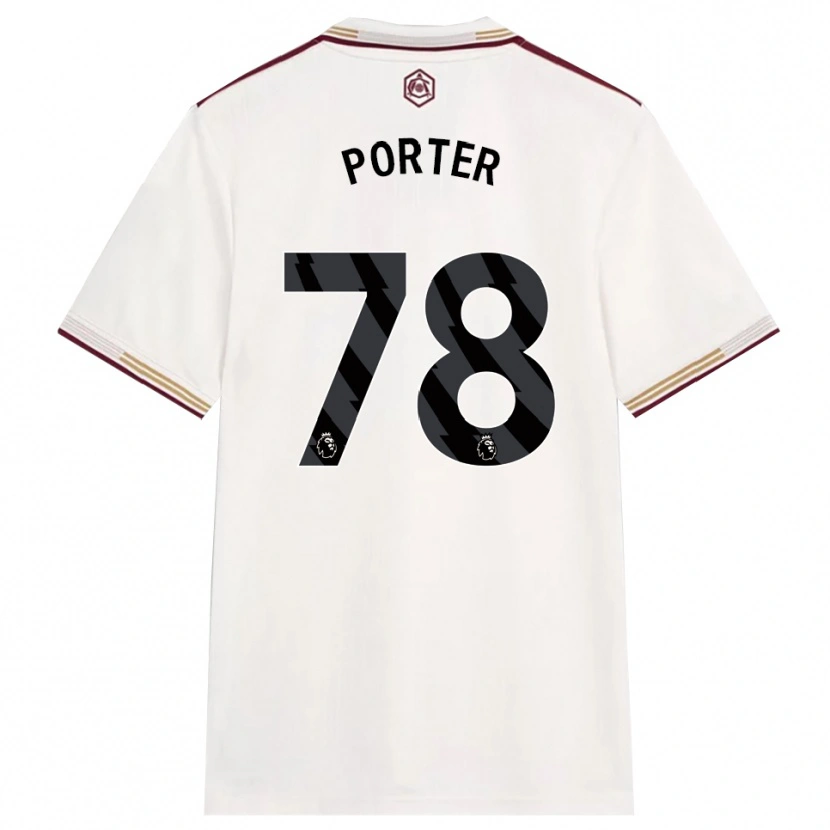 Danxen Homme Maillot Jack Porter #78 Blanc Cassé Bourgogne Troisieme 2025/26 T-Shirt