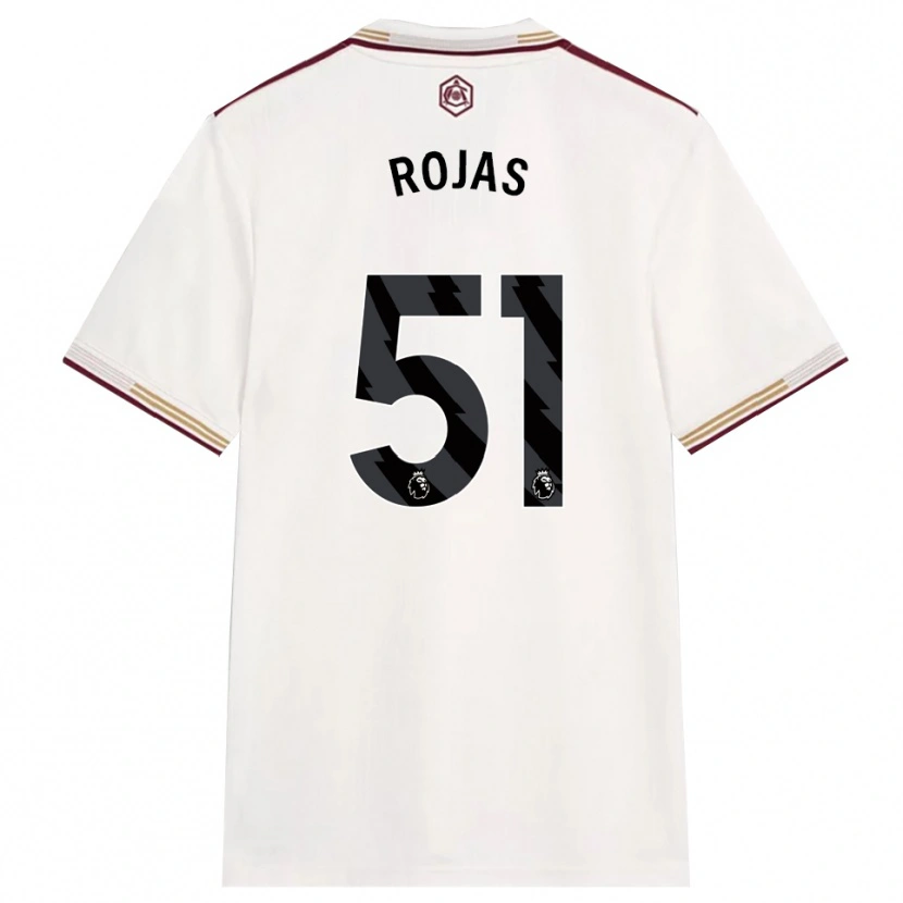 Danxen Homme Maillot Alexéi Rojas #51 Blanc Cassé Bourgogne Troisieme 2025/26 T-Shirt