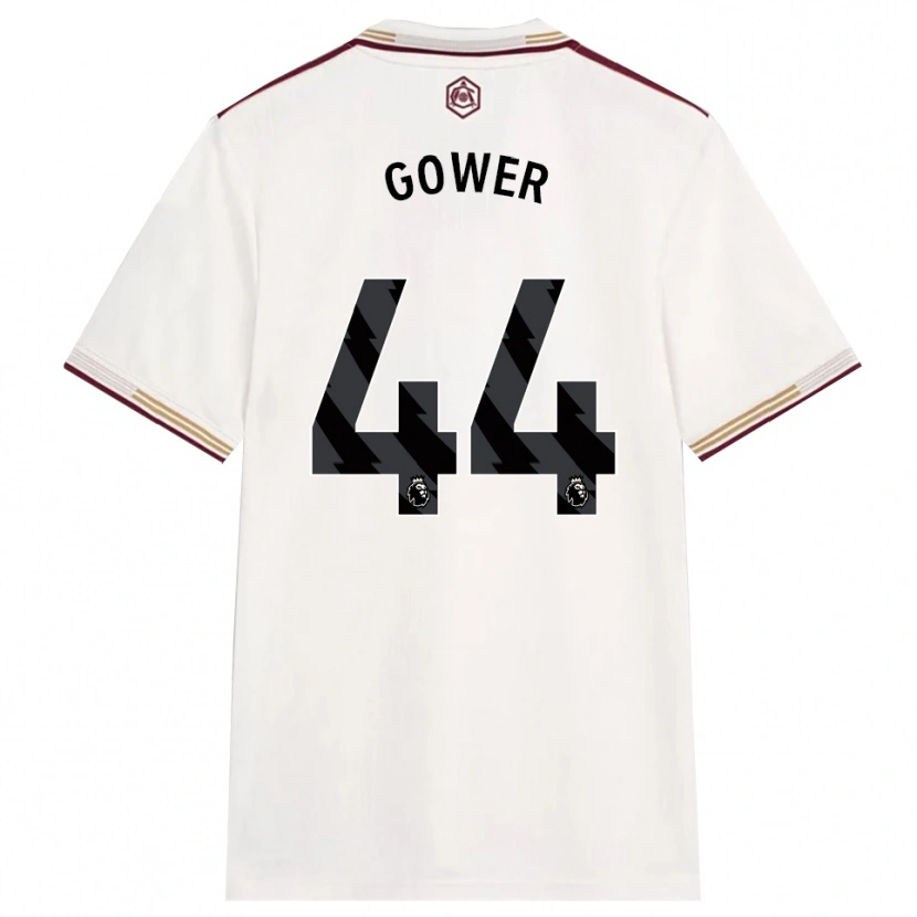 Danxen Homme Maillot Jimi Gower #44 Blanc Cassé Bourgogne Troisieme 2025/26 T-Shirt