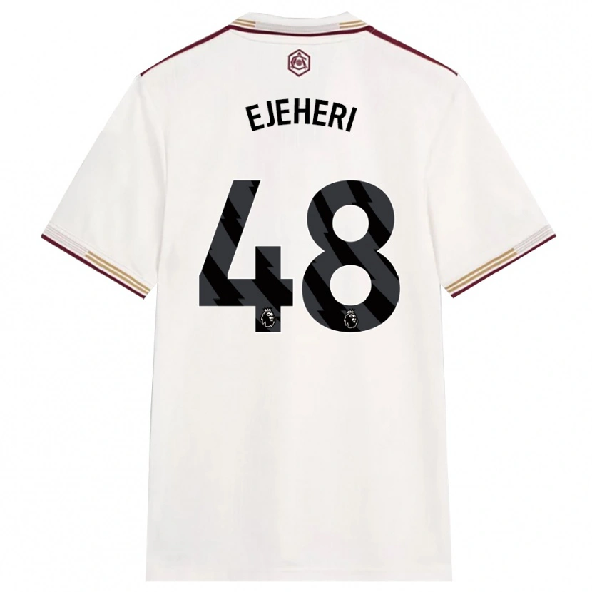 Danxen Homme Maillot Ovie Ejeheri #48 Blanc Cassé Bourgogne Troisieme 2025/26 T-Shirt