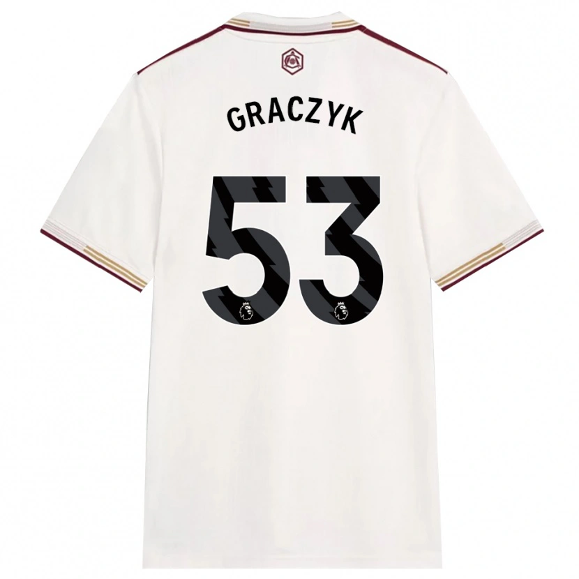 Danxen Homme Maillot Hubert Graczyk #53 Blanc Cassé Bourgogne Troisieme 2025/26 T-Shirt