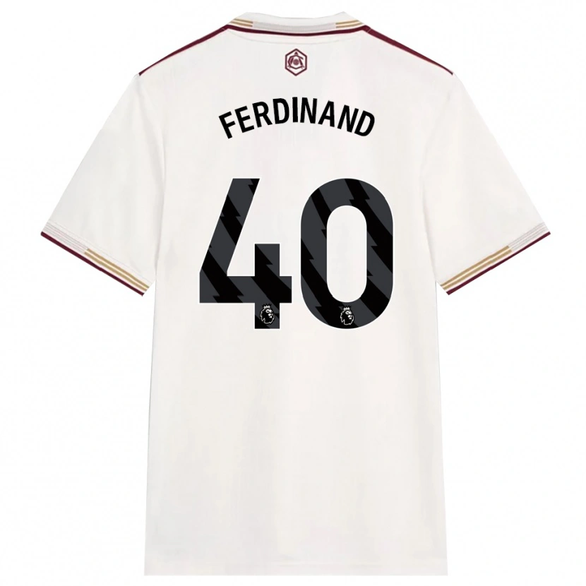 Danxen Homme Maillot Sebastian Ferdinand #40 Blanc Cassé Bourgogne Troisieme 2025/26 T-Shirt