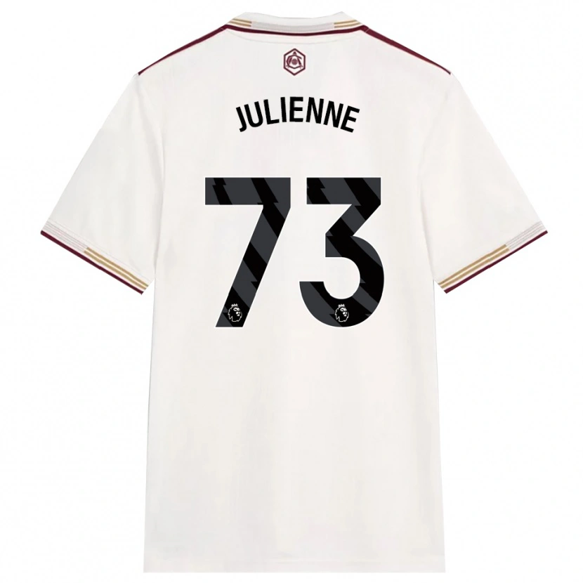 Danxen Homme Maillot Theo Julienne #73 Blanc Cassé Bourgogne Troisieme 2025/26 T-Shirt