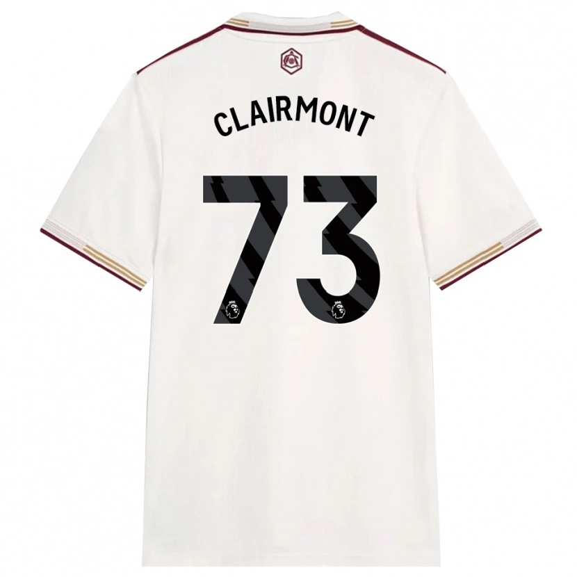 Danxen Homme Maillot Reece Clairmont #73 Blanc Cassé Bourgogne Troisieme 2025/26 T-Shirt