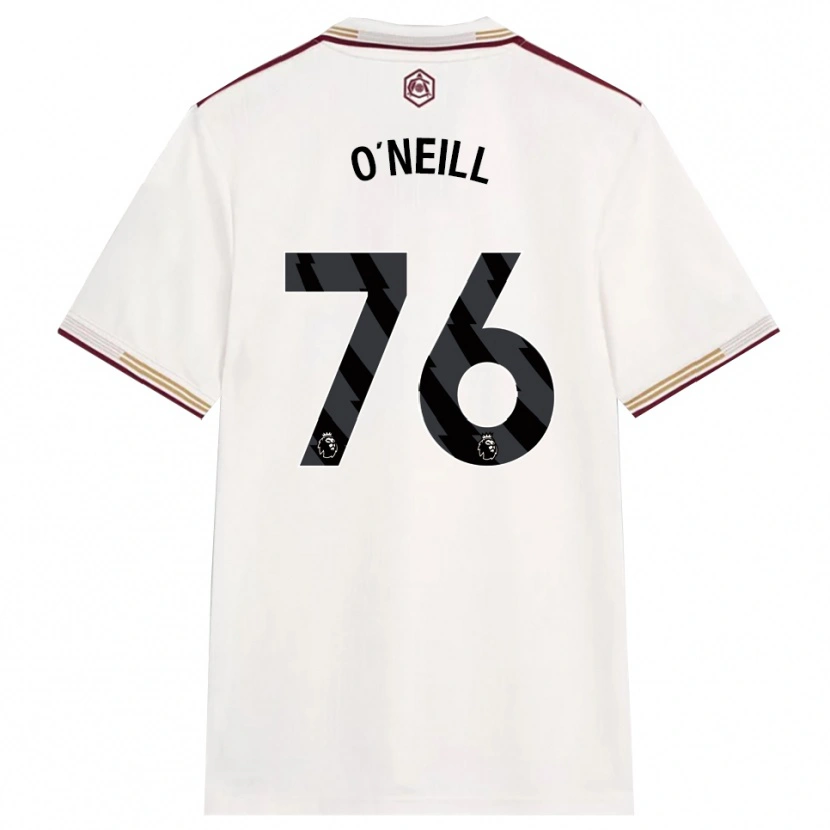 Danxen Homme Maillot Ceadach O'neill #76 Blanc Cassé Bourgogne Troisieme 2025/26 T-Shirt