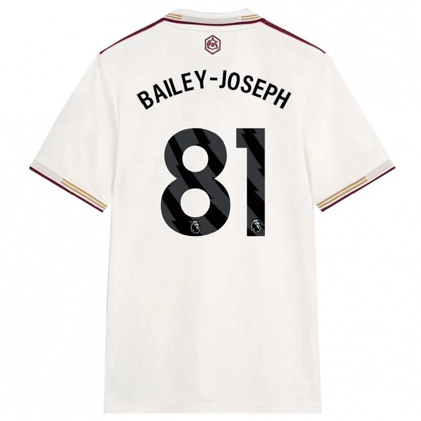 Danxen Homme Maillot Brando Bailey-Joseph #81 Blanc Cassé Bourgogne Troisieme 2025/26 T-Shirt