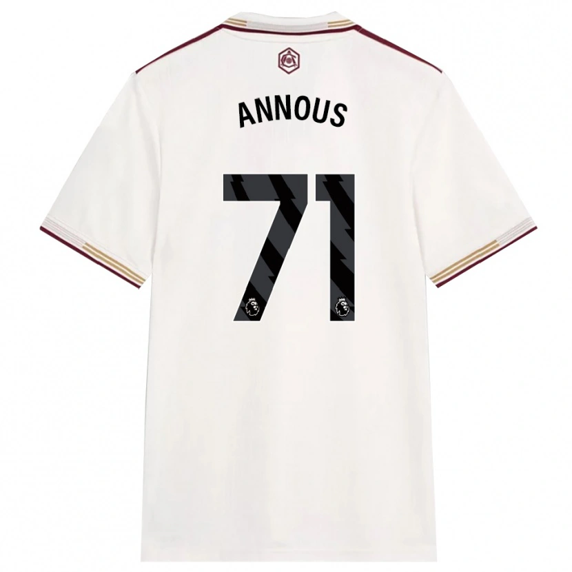 Danxen Homme Maillot Andre Harriman-Annous #71 Blanc Cassé Bourgogne Troisieme 2025/26 T-Shirt