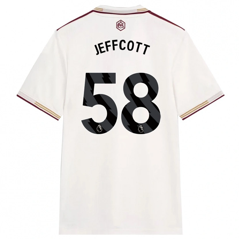 Danxen Homme Maillot Henry Jeffcott #58 Blanc Cassé Bourgogne Troisieme 2025/26 T-Shirt