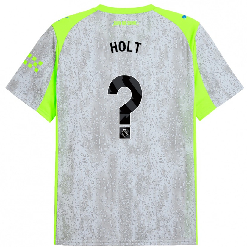 Danxen Homme Maillot Charlie Holt #0 Gris Jaune Troisieme 2025/26 T-Shirt