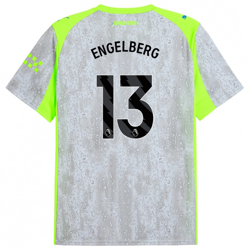 Danxen Homme Maillot Stavros Engelberg #13 Gris Jaune Troisieme 2025/26 T-Shirt