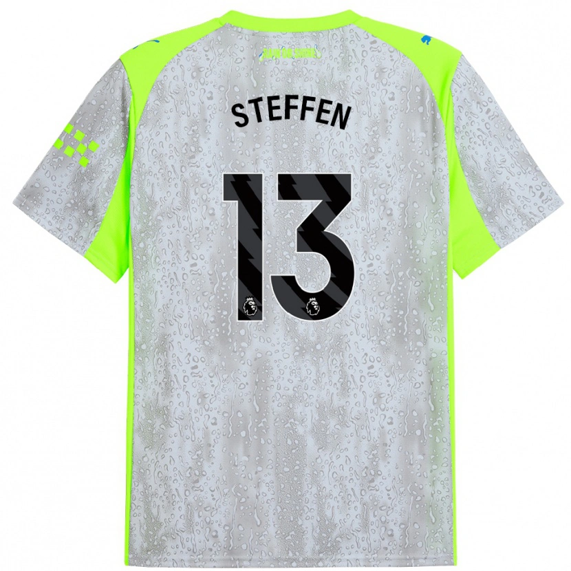Danxen Homme Maillot Zack Steffen #13 Gris Jaune Troisieme 2025/26 T-Shirt