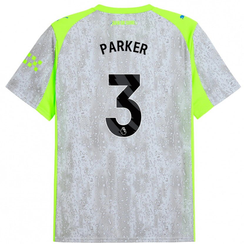 Danxen Homme Maillot Harrison Parker #3 Gris Jaune Troisieme 2025/26 T-Shirt