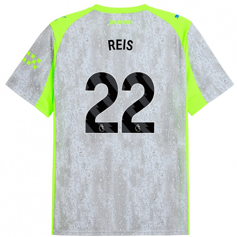 Danxen Homme Maillot Vitor Reis #22 Gris Jaune Troisieme 2025/26 T-Shirt