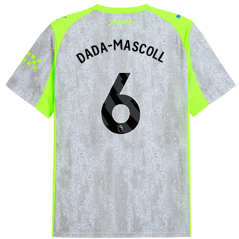 Danxen Homme Maillot Isaiah Dada-Mascoll #6 Gris Jaune Troisieme 2025/26 T-Shirt