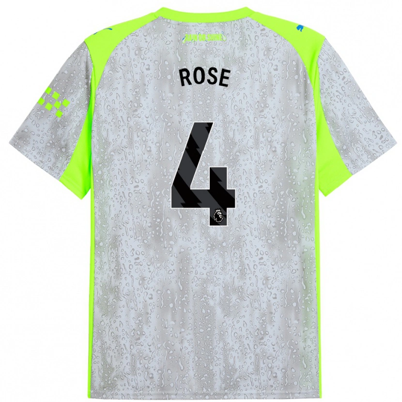 Danxen Homme Maillot Jade Rose #4 Gris Jaune Troisieme 2025/26 T-Shirt
