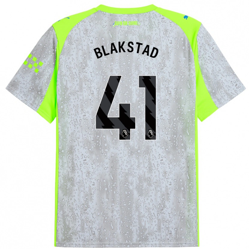 Danxen Homme Maillot Julie Blakstad #41 Gris Jaune Troisieme 2025/26 T-Shirt