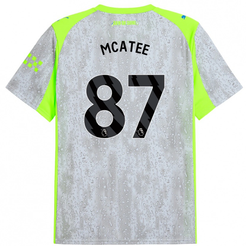 Danxen Homme Maillot James Mcatee #87 Gris Jaune Troisieme 2025/26 T-Shirt