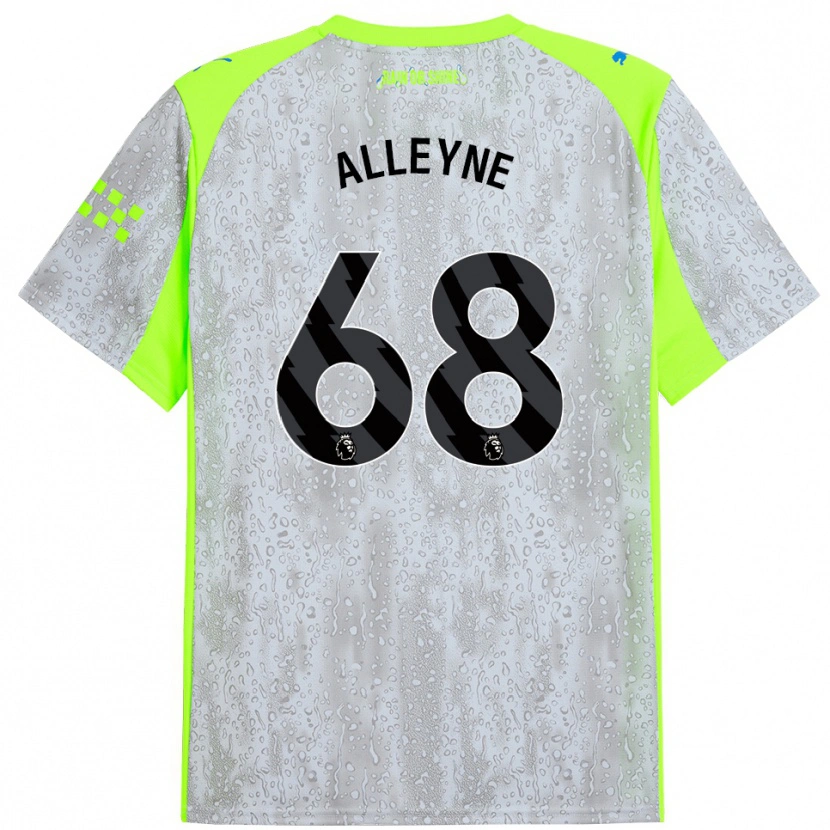 Danxen Homme Maillot Max Alleyne #68 Gris Jaune Troisieme 2025/26 T-Shirt