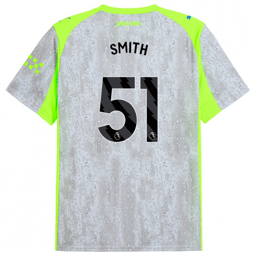 Danxen Homme Maillot Isaac Smith #51 Gris Jaune Troisieme 2025/26 T-Shirt