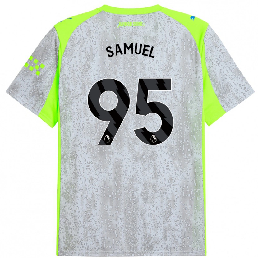 Danxen Homme Maillot Lakyle Samuel #95 Gris Jaune Troisieme 2025/26 T-Shirt