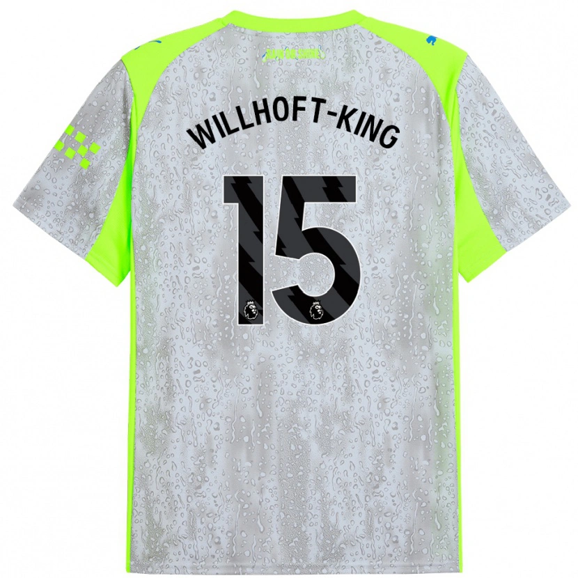 Danxen Homme Maillot Han Willhoft-King #15 Gris Jaune Troisieme 2025/26 T-Shirt