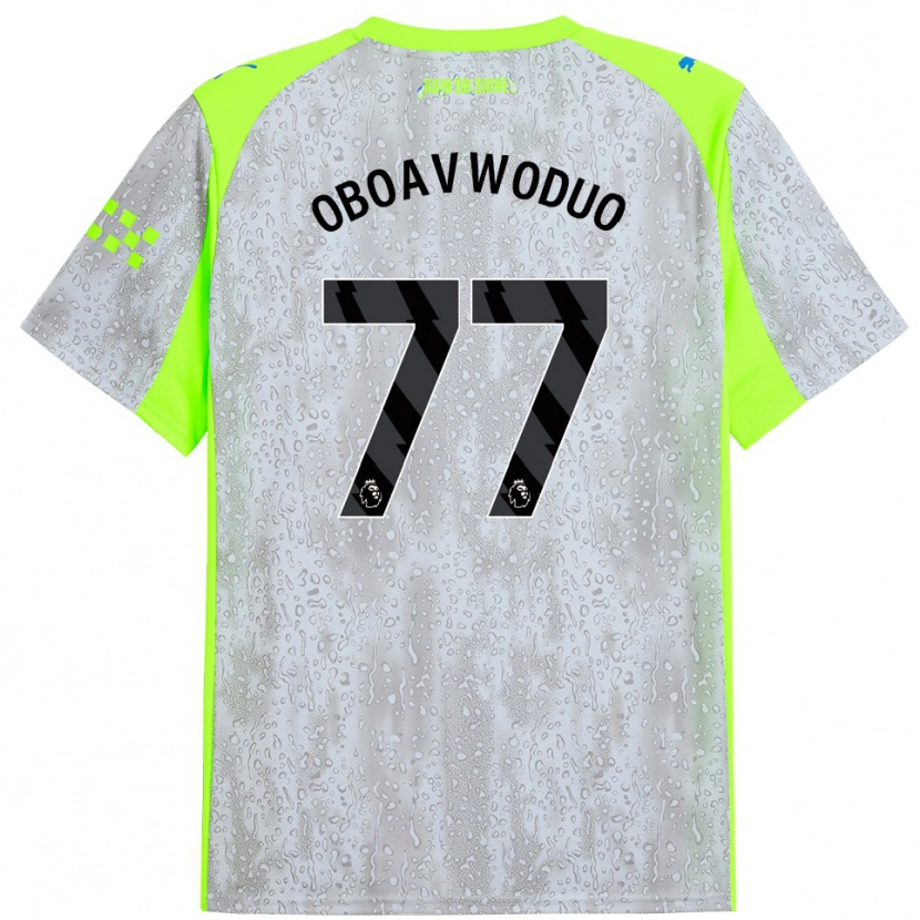 Danxen Homme Maillot Justin Oboavwoduo #77 Gris Jaune Troisieme 2025/26 T-Shirt