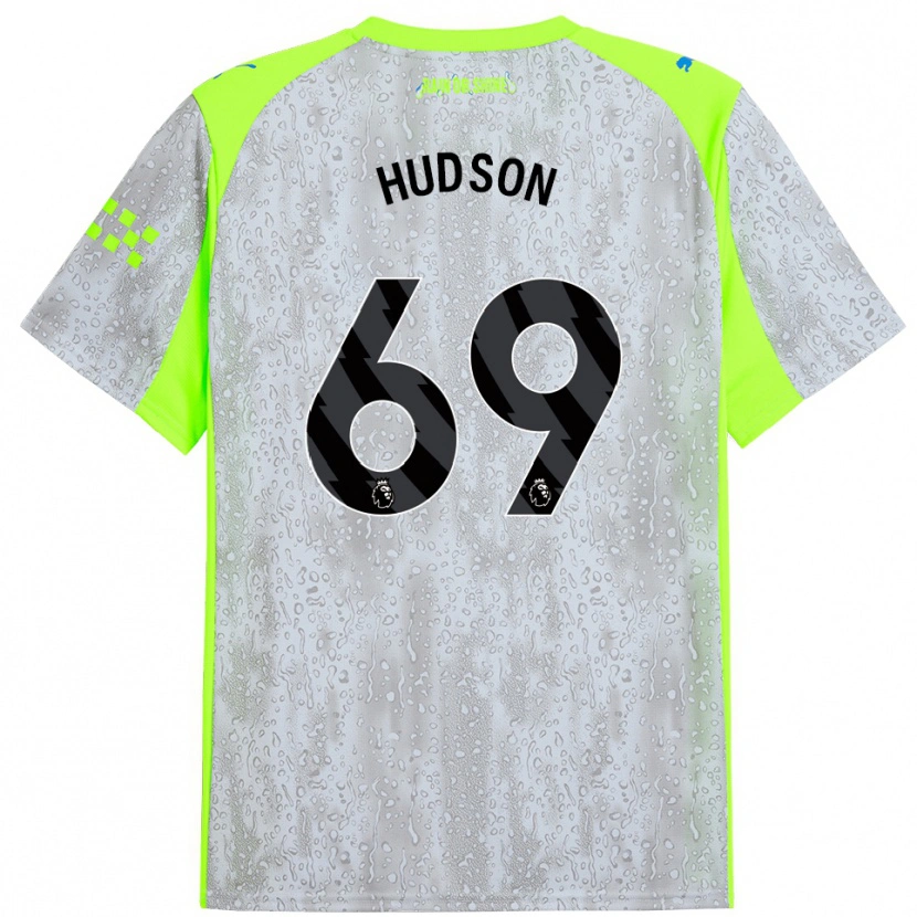 Danxen Homme Maillot Max Hudson #69 Gris Jaune Troisieme 2025/26 T-Shirt