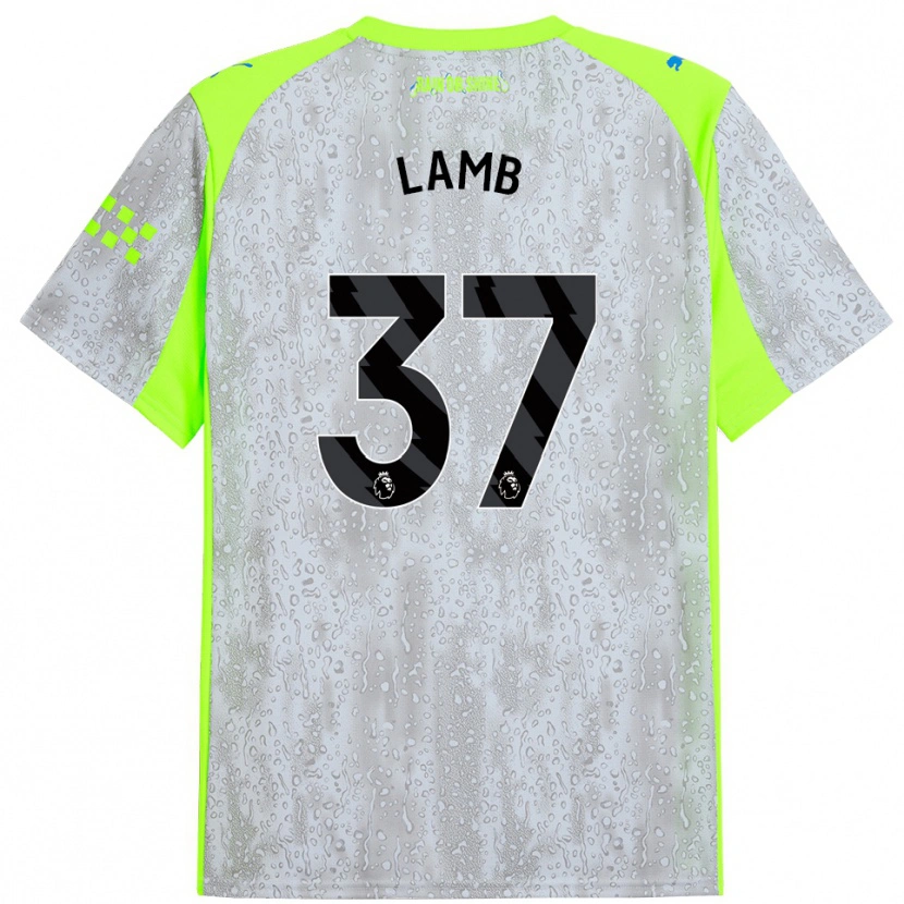 Danxen Homme Maillot Teddie Lamb #37 Gris Jaune Troisieme 2025/26 T-Shirt